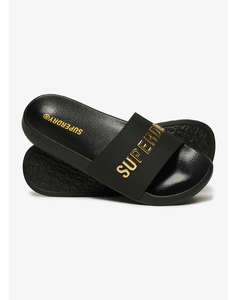SUPERDRY D2 SDNA LUXE LOGO POOL SLIDE WOMENS SHOE