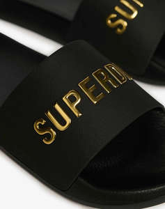 SUPERDRY D2 SDNA LUXE LOGO POOL SLIDE WOMENS SHOE