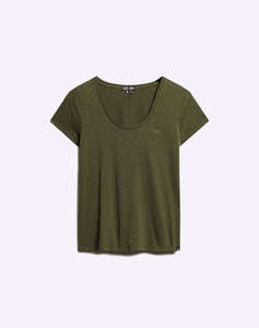 SUPERDRY D1 STUD SCOOP NECK TEE ДАМСКА ТЕНИСКА