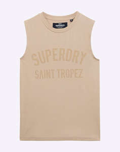 SUPERDRY D2 SDSW SPORT LUXE FITTED TANK WOMENS BLOUSE
