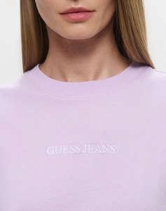 GUESS JEANS GJ SS CN BOXY EMBRO LOGO TEE ДАМСКА ТЕНИСКА