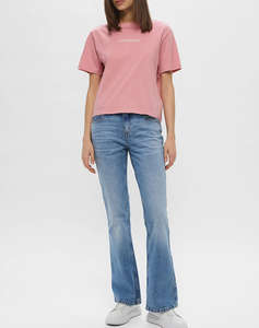 GUESS JEANS GJ SS CN BOXY EMBRO LOGO TEE ДАМСКА ТЕНИСКА