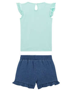 GUESS SET SST-SHIRT+STRDEN - MID ORGANIC CO STR JERSEY 160 КОМПЛЕКТ ДЕЦАGIRL