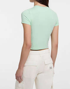 GUESS JEANS GJ SS CN BABY EMB ST - MID ORGANIC STRETCH JERSEY 180 ТЕНИСКА W