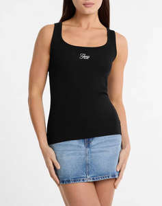 GUESS JEANS GJ TANK TOP SLIM RIB - ORG CO GUNNAR STR RIB 215 ТЕНИСКА W