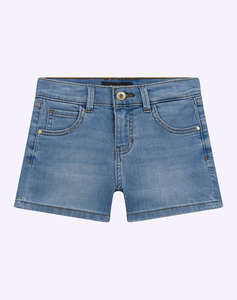 GUESS STRETCH DENIM SHORT - STRETCH DENIM_9.1 OZ КЪСИ ПАНТАЛОНИ ЗА ДЕЦА GIRL