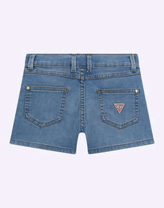 GUESS STRETCH DENIM SHORT - STRETCH DENIM_9.1 OZ КЪСИ ПАНТАЛОНИ ЗА ДЕЦА GIRL