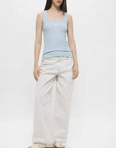GUESS JEANS GJ TANK TOP SLIM RIB - ORG CO GUNNAR STR RIB 215 ТЕНИСКА W