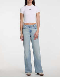 GUESS JEANS GJ SS CN BABY EMB ST - MID ORGANIC STRETCH JERSEY 180 ТЕНИСКА W