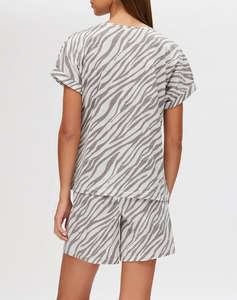 MINERVA ДАМСКА ПИЖАМА L/SHORTS ZEBRA