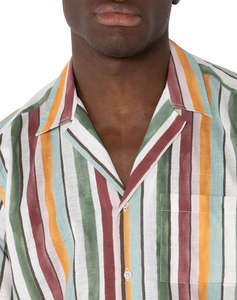 THE BOSTONIANS РИЗА CHARLES ΛΙΝΟ ΒΑΜΒΑΚΙ CUSTOM Print LINEN COTTON Bayron Custom FIT