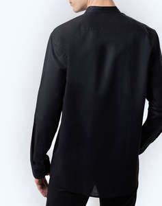 THE BOSTONIANS РИЗА ΒΑΜΒΑΚΙ ΛΙΝΟ CUSTOM FIT Plain COTTONLINEN Mao CustomFit