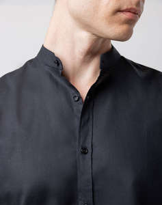 THE BOSTONIANS РИЗА ΒΑΜΒΑΚΙ ΛΙΝΟ CUSTOM FIT Plain COTTONLINEN Mao CustomFit