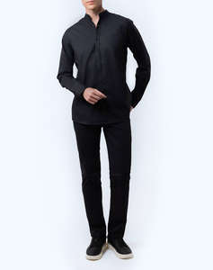 THE BOSTONIANS РИЗА ΒΑΜΒΑΚΙ ΛΙΝΟ CUSTOM FIT Plain COTTONLINEN Mao CustomFit