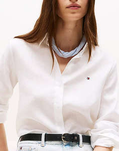 TOMMY HILFIGER ESS LINEN RELAXED SHIRT