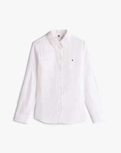 TOMMY HILFIGER ESS LINEN RELAXED SHIRT