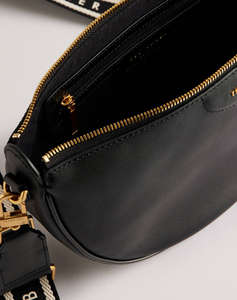 TED BAKER ESSINA Webbing Leather Half Moon Crossbody Bag (Размери: 28 x 16см.)
