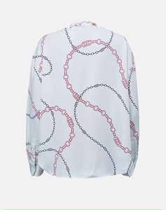 TOMMY HILFIGER FLUID VISCOSE BOW LS BLOUSE