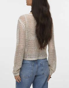 VERO MODA VMLEILANI GLITTER LS V-NECK SHORT CARDI