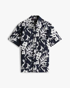 TOMMY HILFIGER STRETCH POPLIN PRINTED SHIRT SS