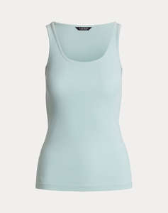 LAUREN RALPH LAUREN RFND STRTCH 2X2 RIB-TANK TOP