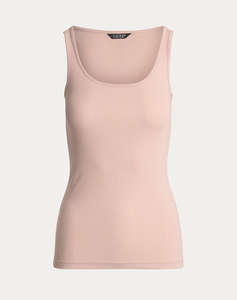 LAUREN RALPH LAUREN RFND STRTCH 2X2 RIB-TANK TOP