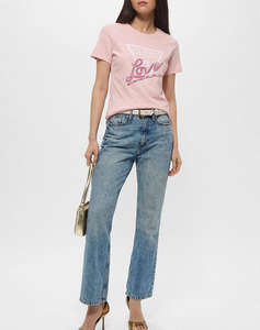 GUESS CN SS LOVE TRIANGLE TEE ДАМСКА ТЕНИСКА
