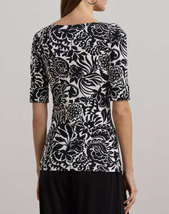 LAUREN RALPH LAUREN JUDY-MID SLEEVE-T-SHIRT