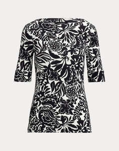 LAUREN RALPH LAUREN JUDY-MID SLEEVE-T-SHIRT