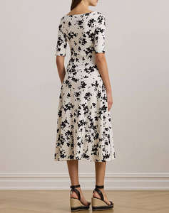 LAUREN RALPH LAUREN MUNZIE-ELBOW SLEEVE-DAY DRESS