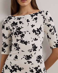 LAUREN RALPH LAUREN MUNZIE-ELBOW SLEEVE-DAY DRESS