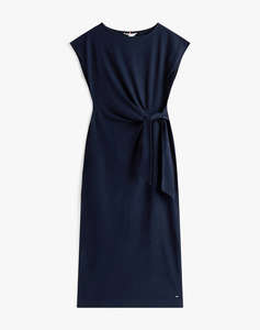TOMMY HILFIGER KNOT BOAT-NK MIDI DRESS SS