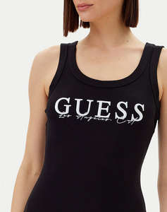 GUESS SUNFLOWER RIB DRESS - ECO SMOOTH GIRLY RIB 435 ДАМСКА РОКЛЯ