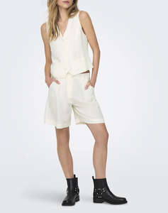 ONLY ONLWINDY LIFE HW LINEN BL SHORTS TLR