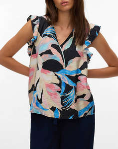 VERO MODA VMJOSIE SL V-NECK TOP WVN GA