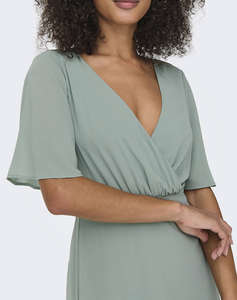 ONLY ONLSTAR LIFE S/S MIA MAXI DRESS WVN
