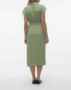 VERO MODA VMMYMILO SL CALF SHIRT DRESS WVN GA