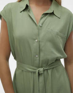 VERO MODA VMMYMILO SL CALF SHIRT DRESS WVN GA