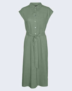 VERO MODA VMMYMILO SL CALF SHIRT DRESS WVN GA