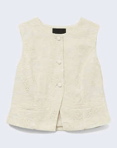 VERO MODA VMELINE SL SHORT EMBR WAISTCOAT