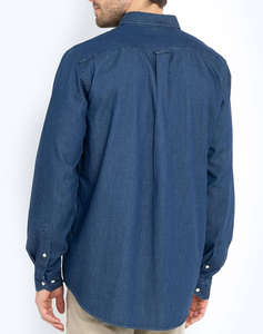 THE BOSTONIANS РИЗА DENIM REGULAR FIT Plain DENIM Button-down Regular Fit