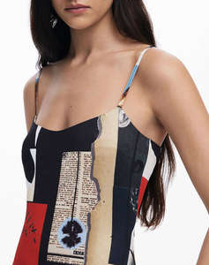 DESIGUAL D2 VEST_NEWSPAPER COL ДАМСКА РОКЛЯ