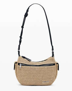 DESIGUAL D2 BAG_HALF LOGO RAFFIA AS ДАМСКА ЧАНТА