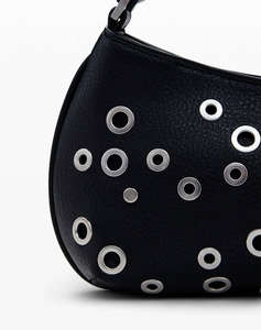 DESIGUAL D2 BAG_REBEL ALSACIA BLACK ДАМСКА ЧАНТА (Размери: 30 x 15 x 6см.)
