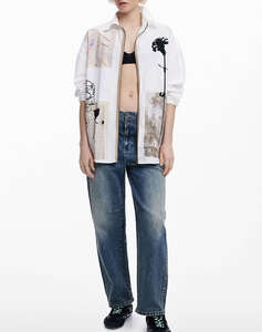 DESIGUAL D2 SHIRT_RECORTES_LACROIX ДАМСКА РИЗА