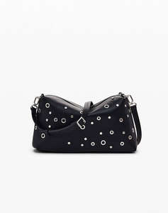 DESIGUAL D2 BAG_REBEL BERGAMO BLACK ДАМСКА ЧАНТА (Размери: 30 x 17 x 11см.)