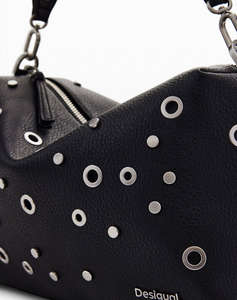 DESIGUAL D2 BAG_REBEL BERGAMO BLACK ДАМСКА ЧАНТА (Размери: 30 x 17 x 11см.)