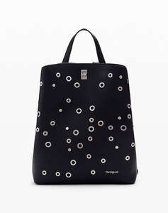 DESIGUAL D2 BACK_REBEL SUMY BLACK ДАМСКА ЧАНТА (Размери: 27 x 34 x 12.5см)