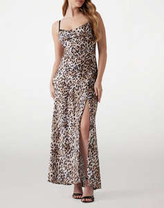 GUESS ADLE LACE NECKLINE LONG DRESS ДАМСКА РОКЛЯ