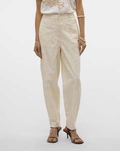 VERO MODA VMELINE HW TAPERED EMBR ANKLE PANTS